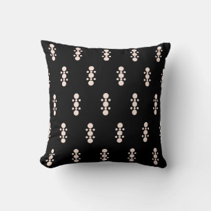 Cojín Decorativo Rosa en el diseño negro