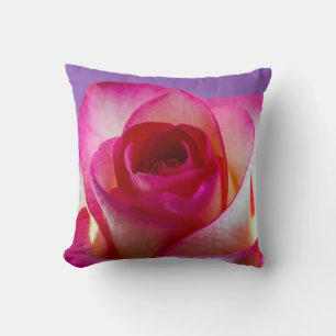 Cojín Decorativo Rosa floral vintage arte elegante rojo negro