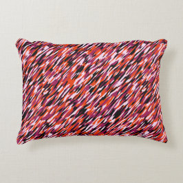 Cojín Decorativo Rosa fucsia, naranja, camuflaje blanco y negro