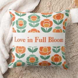 Cojín Decorativo Rosa geométrica de amor - Amor en plena floración