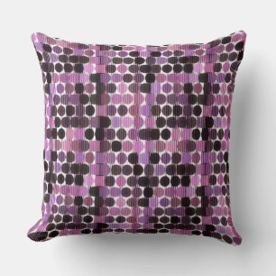 Cojín Decorativo Rosa geométrico rosa, malva y negro