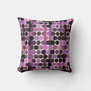 Cojín Decorativo Rosa geométrico rosa, malva y negro