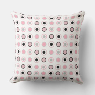 Cojín Decorativo Rosa, gris, negro y blanco