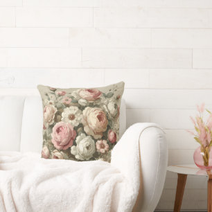 Cojín Decorativo Rosa inglés vintage Garden Cottagecore Decoración