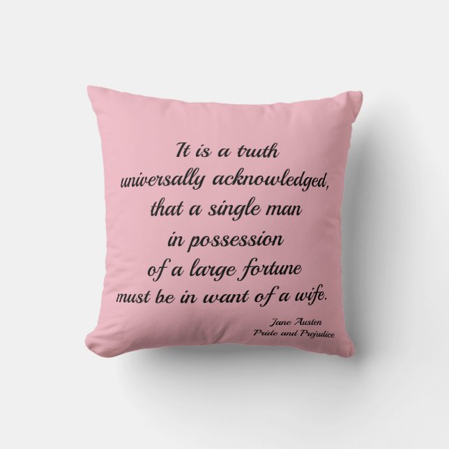 Cojín Decorativo Rosa Jane Austen Marry Me Pillow (Anverso)