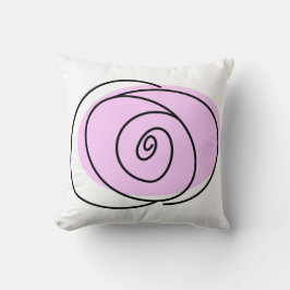 Cojín Decorativo Rosa Lilac simple cuadrado de la parte posterior d