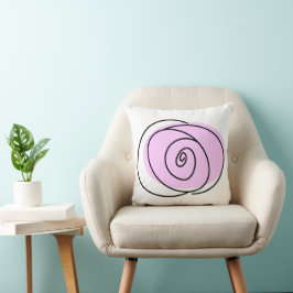 Cojín Decorativo Rosa Lilac simple frente multiback cuadrado