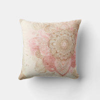 Rosa Marrón Crema Mandala Bohemio Moda Boho