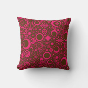 Cojín decorativo Rosa-Marrón redondeado