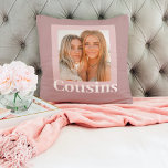 Cojín Decorativo Rosa moderno | Foto | Regalo de primos<br><div class="desc">Rosa moderno | Foto | Regalo de primos</div>