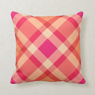 Cojín Decorativo Rosa moderno grande de la tela escocesa, del