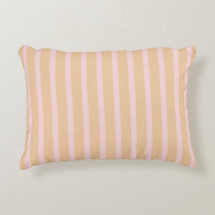 Cojín Decorativo Rosa Moderno Melocotón Taffy Rayado