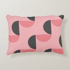 Cojín Decorativo Rosa moderno y gris de mediados del siglo XX