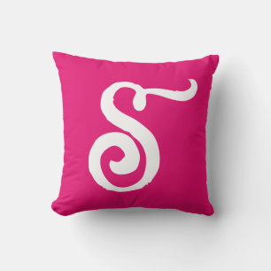 COJÍN DECORATIVO ROSA MONOGRAM SCRIPT ESTILO