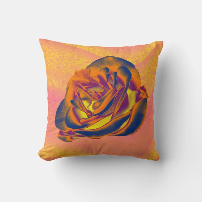 Cojín decorativo Rosa naranja (Anverso)