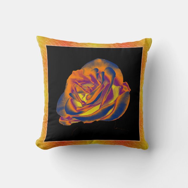 Cojín decorativo Rosa naranja (Anverso)