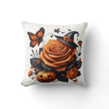 Rosa Naranja de Halloween Sombrero de Bruja Calaba