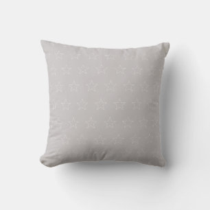 Cojín Decorativo Rosa neutral con pequeñas estrellas blancas