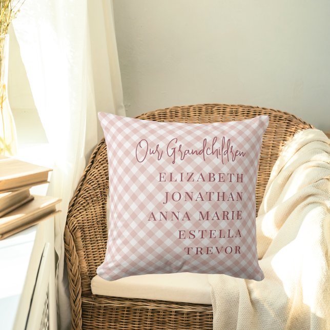 Cojín Decorativo Rosa: Nuestros nietos nombran regalo para los abue (Subido por el creador)
