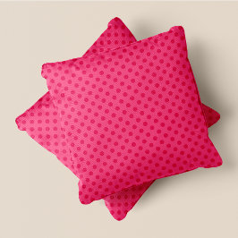 Cojín Decorativo Rosa Oscuro Sobre Modas Retro Claras Puntos De Pol