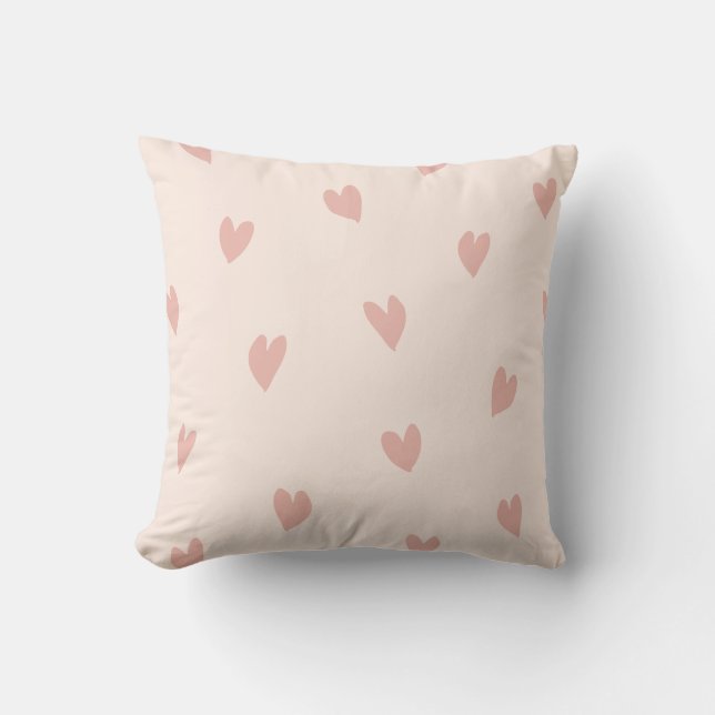 Cojín decorativo rosa pálido con mucho amor (Anverso)
