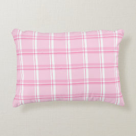 Cojín Decorativo Rosa Pastel a Cuadros