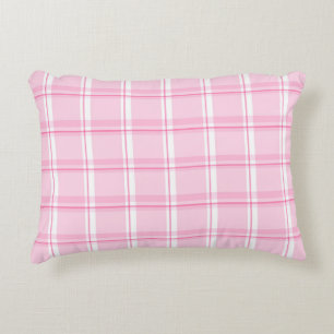Cojín Decorativo Rosa Pastel a Cuadros