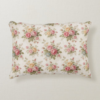 Cojín Decorativo 🌹 Rosa Pequeña Delicada Estilo de Jardín Vintage