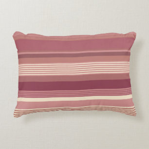 Cojín Decorativo Rosa Polvoriento Calido Rosados Silenciados Raya