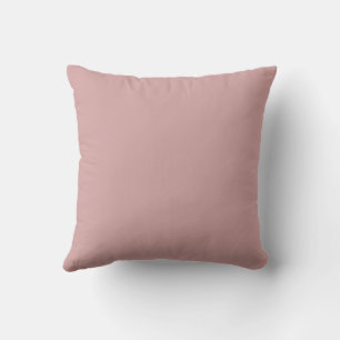 Cojín Decorativo Rosa polvoriento moderno de color rosa claro sólid