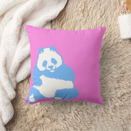 Cojín decorativo rosa Pop Blue Panda