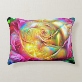 Cojín Decorativo Rosa psicodélico arcoiris