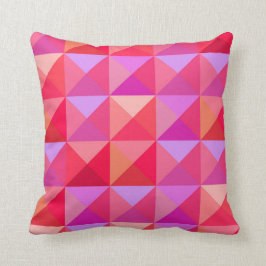 Cojín Decorativo Rosa retro geométrico