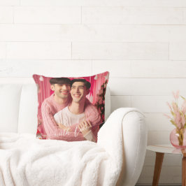 Cojín Decorativo Rosa retro merry y brillante gay | Foto personaliz