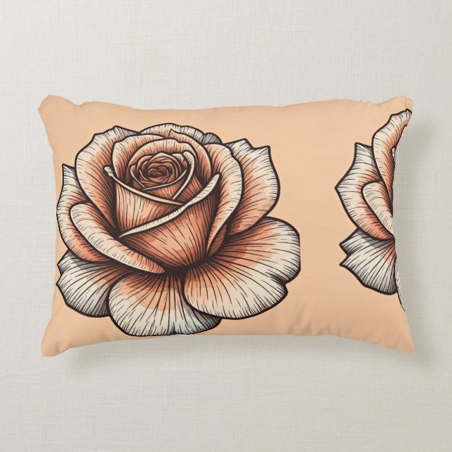 Cojín Decorativo "Rosa Reverie: Elegancia para tus sueños" (Anverso)