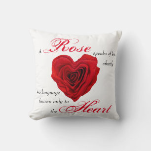 Cojín Decorativo Rosa Roja en forma de corazón