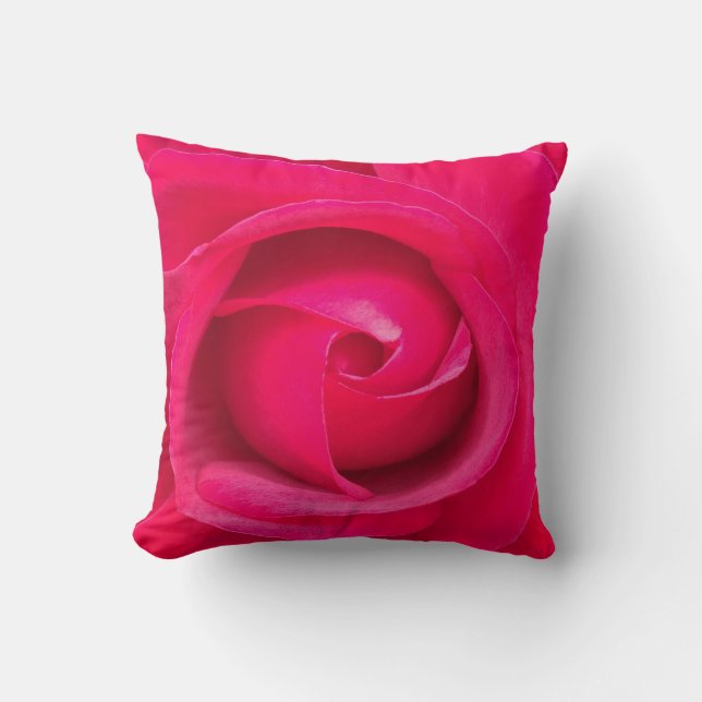 Cojín Decorativo Rosa Roja Romántica (Anverso)