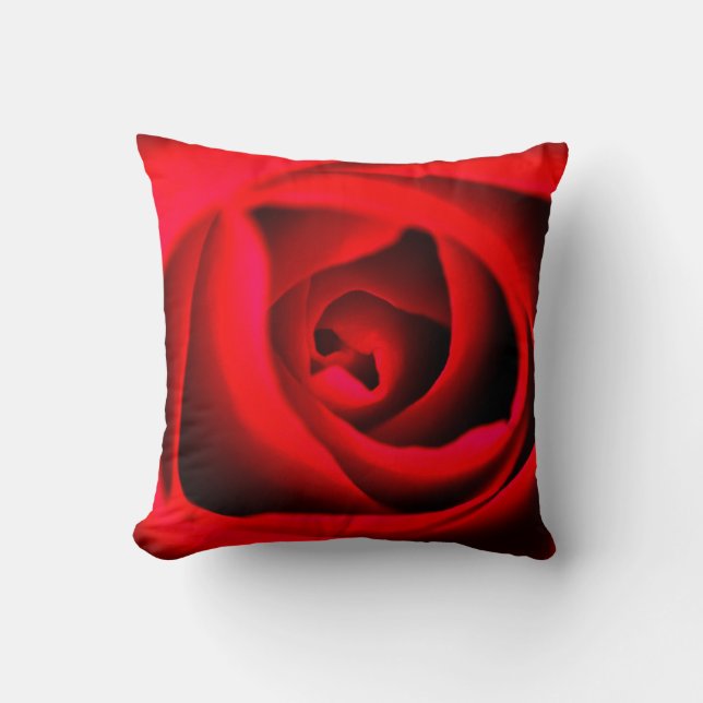 Cojín decorativo Rosa Rojo (Anverso)