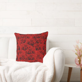 Cojín Decorativo Rosa Rojo Romántico