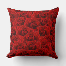 Cojín Decorativo Rosa Rojo Romántico