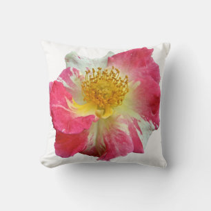 Cojín Decorativo Rosa rojo y blanco