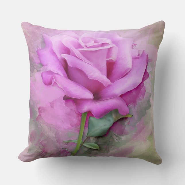 Cojín Decorativo Rosa Rosa (Anverso)