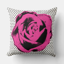 Cojín Decorativo Rosa rosa rosada de arte pop personalizado - Diseñ