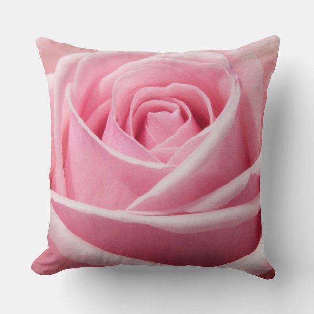 Cojín Decorativo Rosa rosa suave (Anverso)