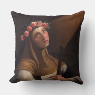 COJÍN DECORATIVO ROSA SANTO DE LIMA