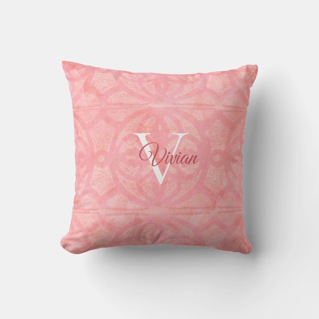 Cojín decorativo rosa tulipán (Anverso)