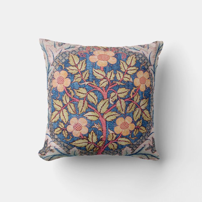 Cojín Decorativo Rosa Wreath, William Morris (Anverso)