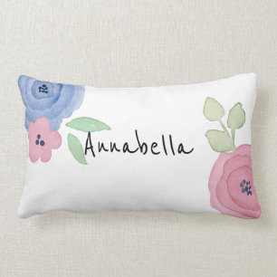 Cojín decorativo rosa y azul Chica personalizado