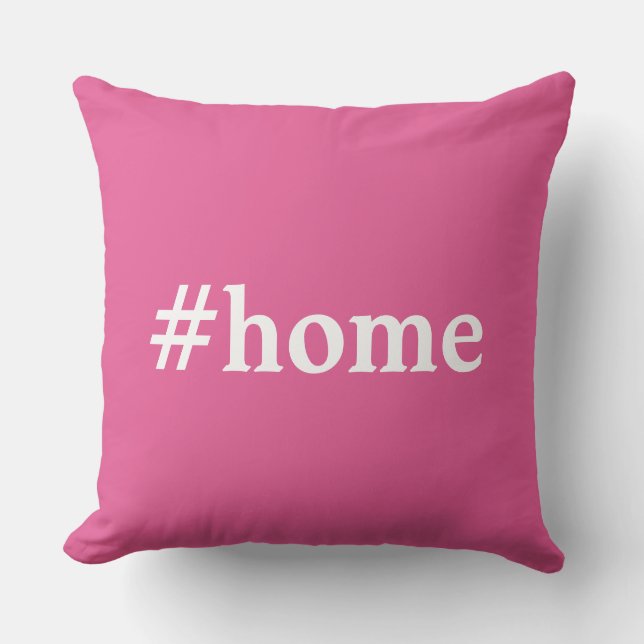 Cojín Decorativo Rosa y blanco de Fuchsia #Home (Anverso)