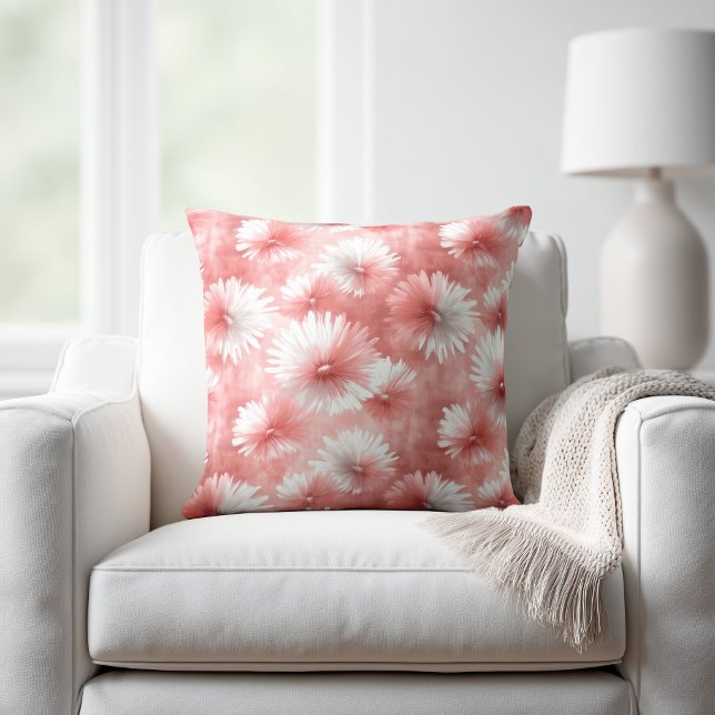 Cojín Decorativo Rosa y floral blanco (Subido por el creador)